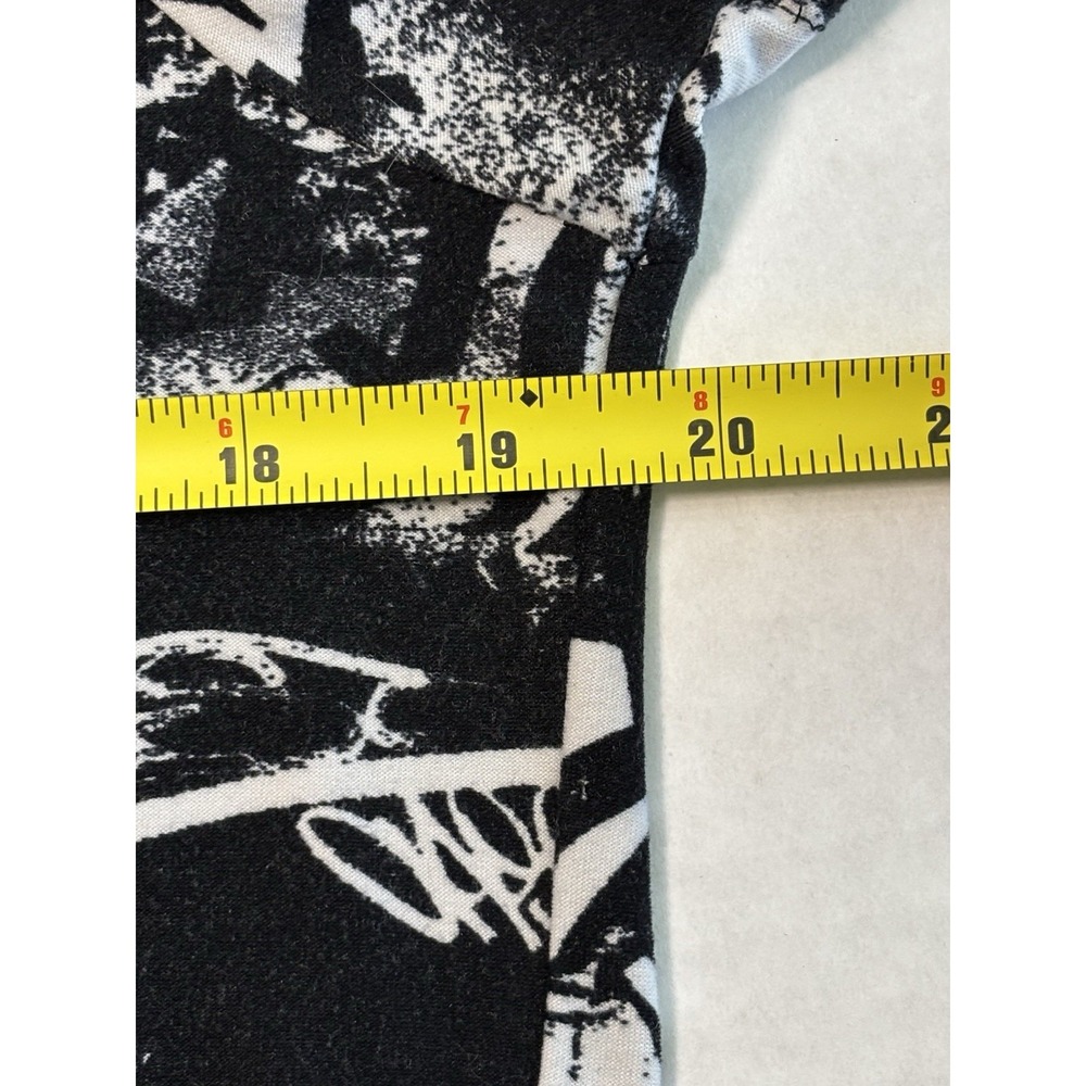 Streetwear Society Graphic T Shirt Black White All Over Print Stretch Tee L - Picture 6 of 7